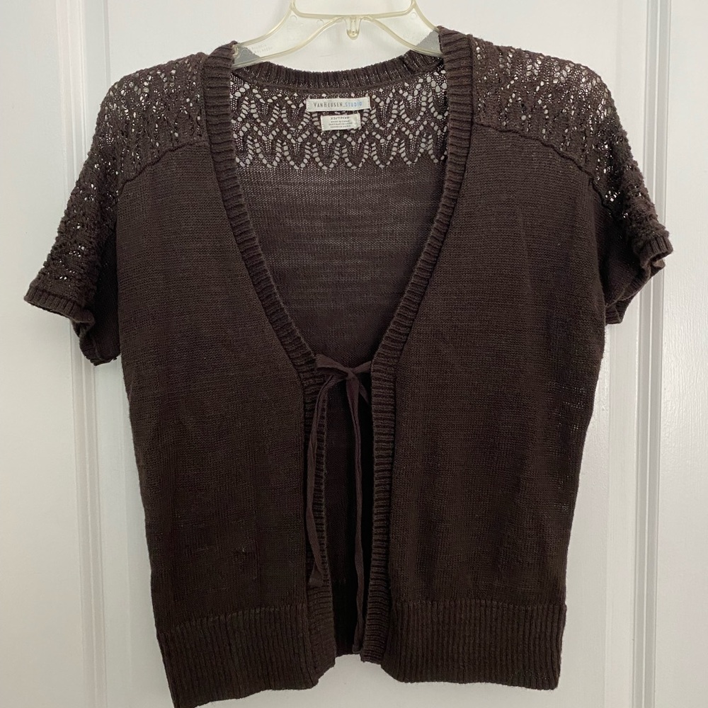 Van Heusen Studio brown shrug, Sz XS